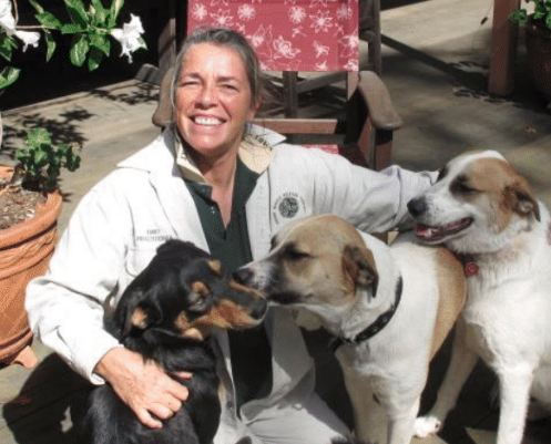 Alison Goward with her dogs